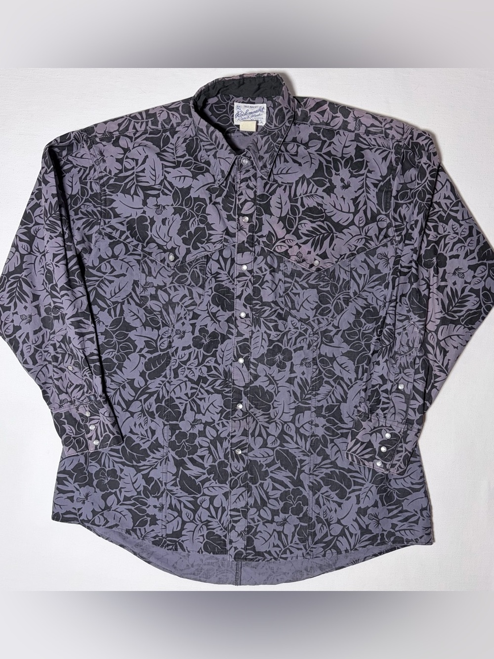 Vtg Rockmount Ranch Wear Pearl Snap Western Shirt Men's Oversized Large Floral